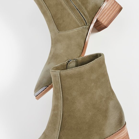 NEW w BOX BOTKIER Military Green Greer Booties 7.5 - Picture 7 of 9